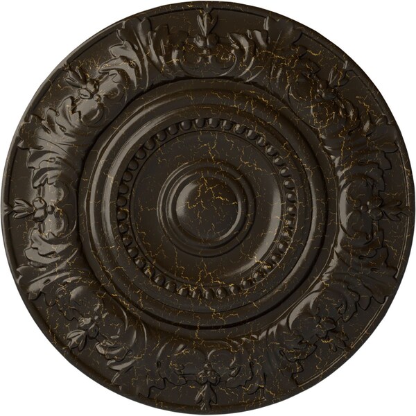 Ekena Millwork Biddix Ceiling Medallion (Fits Canopies up to 7 1/2"), 20 7/8"OD x 1 1/4"P, Stone Hearth Crackle CM20BXSHC - main